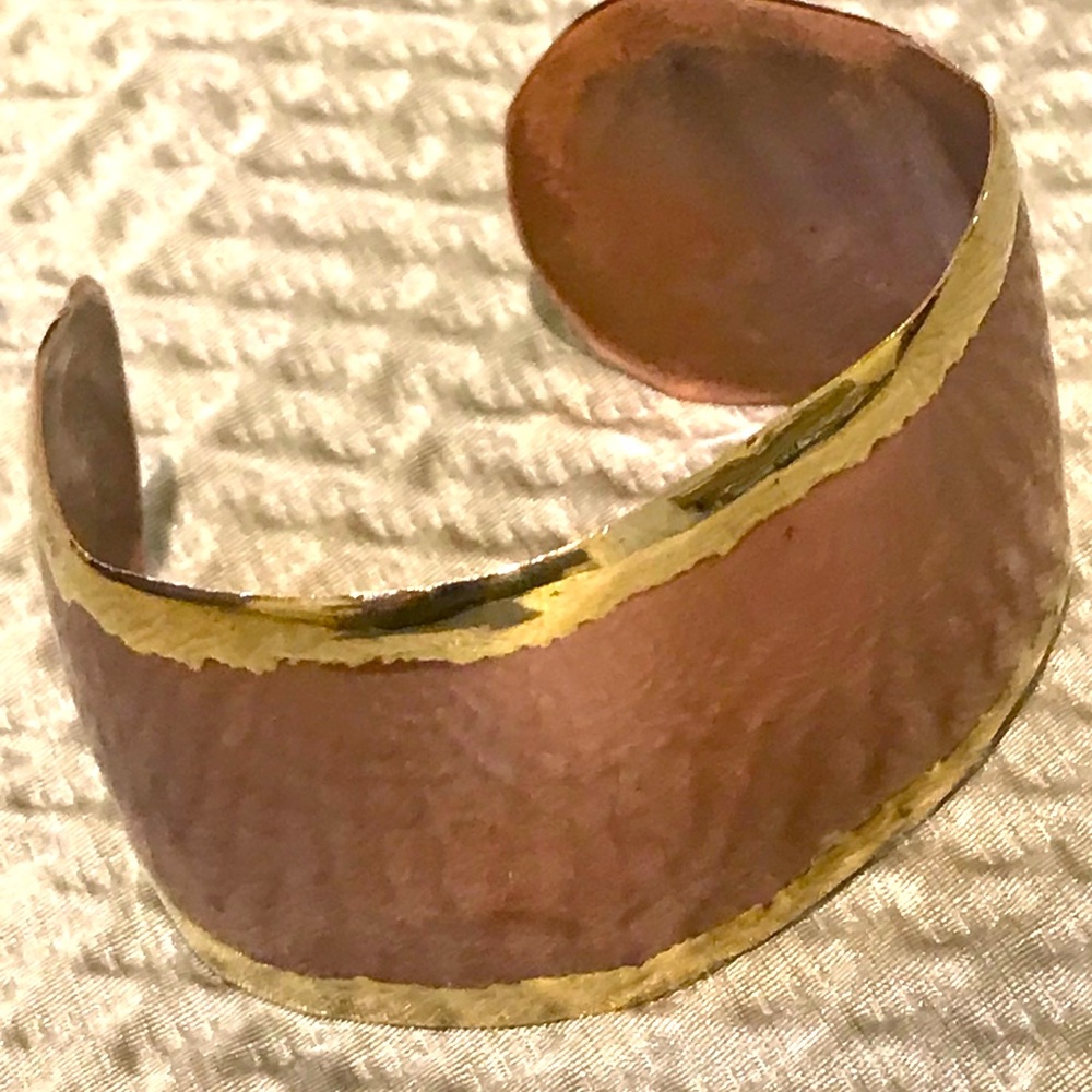 Vintage Cuff Bracelet - Copper and Brass